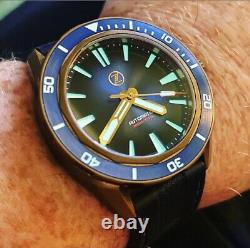 Rare 1 Des 250 Zelos Swordfish Cobalt Blue Bronze Automatic Divers Watch Box Set