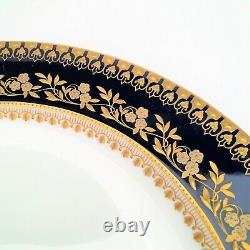 Rare Brownfield’s China Pour Tiffany & Co. Cobalt & Gold Incrusted Dinner Plate