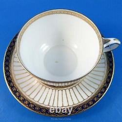 Rare Cobalt Bleu Et Or Striking Design Wedgwood Tea Cup And Saucer Set