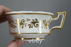 Ridgway 2/1015 Orange Floral Cobalt & Gold Tea Cup & Saucer Vers 1825 A