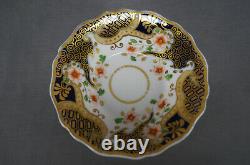Ridgway 2/1015 Orange Floral Cobalt & Gold Tea Cup & Saucer Vers 1825 B
