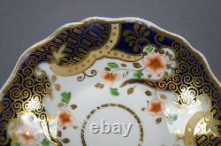 Ridgway 2/1015 Orange Floral Cobalt & Gold Tea Cup & Saucer Vers 1825 B