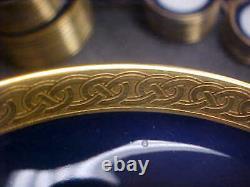 Rosenthal Cobalt Heavy Gold Chain Border Cups & Saucers (10 Sets) Am0001