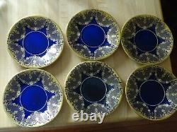 Rosenthal Expresso Cobalt Bleu Avec 5 Tasses D'or Et 6 Sauces