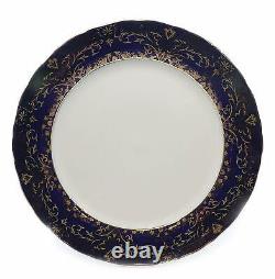 Royalty Porcelain 49-pc Cobalt Blue Banquet Dinner Set For 8, 24k Or