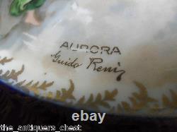 Sevres Guido Renis Aurora, Plaque De Collection, Bleu Cobalt Et Or, Signé184