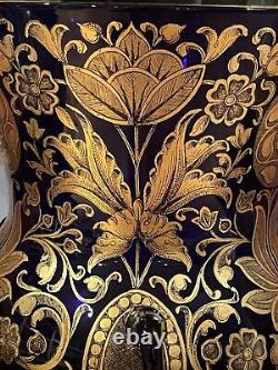 Vase en verre de la Renaissance de Murano Cobalt Blue Gold Ars Cenedese Maurizio $10,000