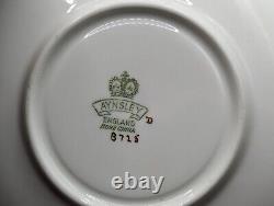 Vintage tasse et soucoupe en porcelaine de Chine bleu cobalt et or Aynsley jamais utilisées
