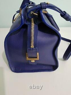 Ysl Mini Chyc Cabas Leather Handbag Dans Le Blue De Cobalt